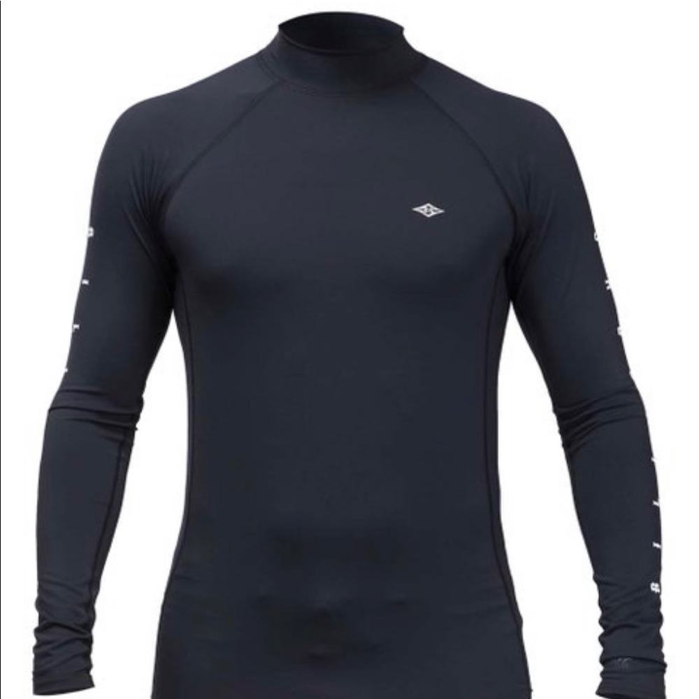 Black Unity Surf Rashguard Top - Men - Size Large